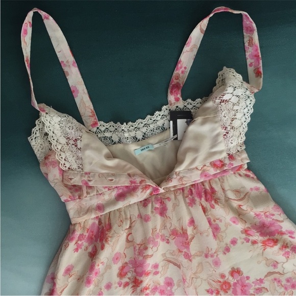 Kimchi Blue Floral Dress with Lace Trim - Picture 14 of 15